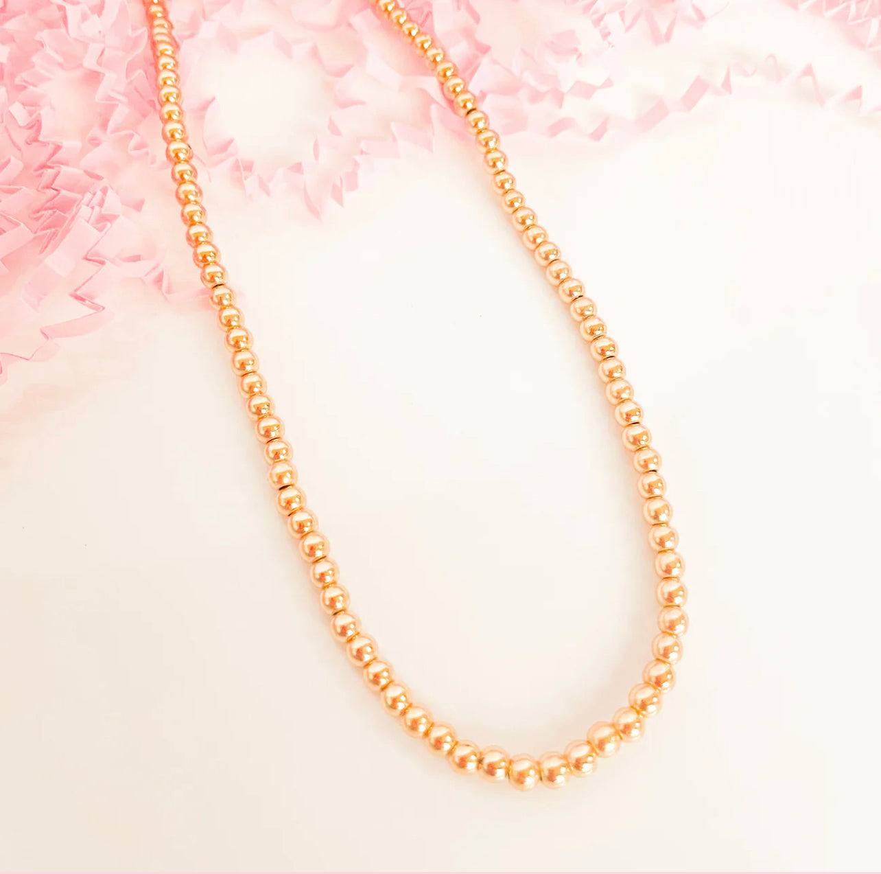 Lauren Beaded Necklace| 14k Gold