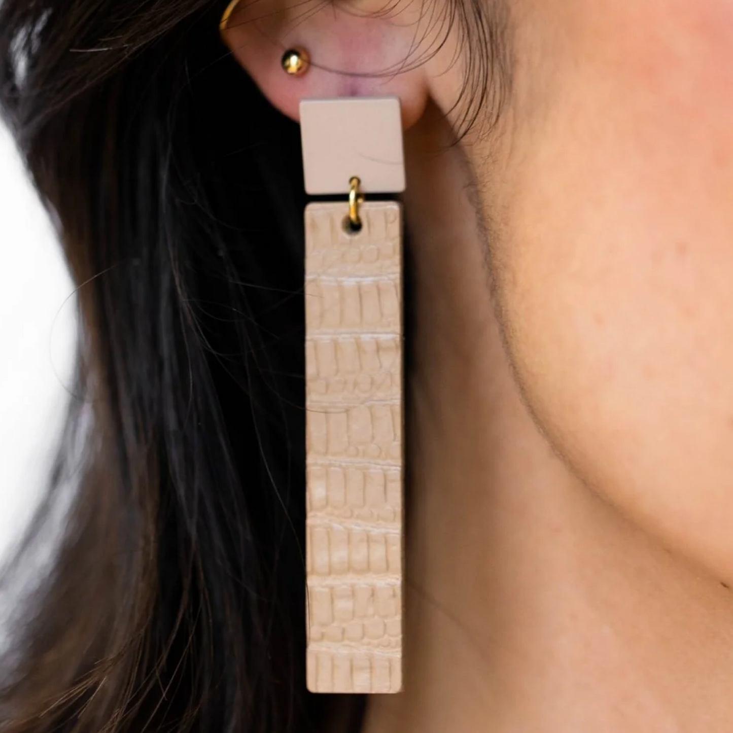 Lennon Earrings | Latte