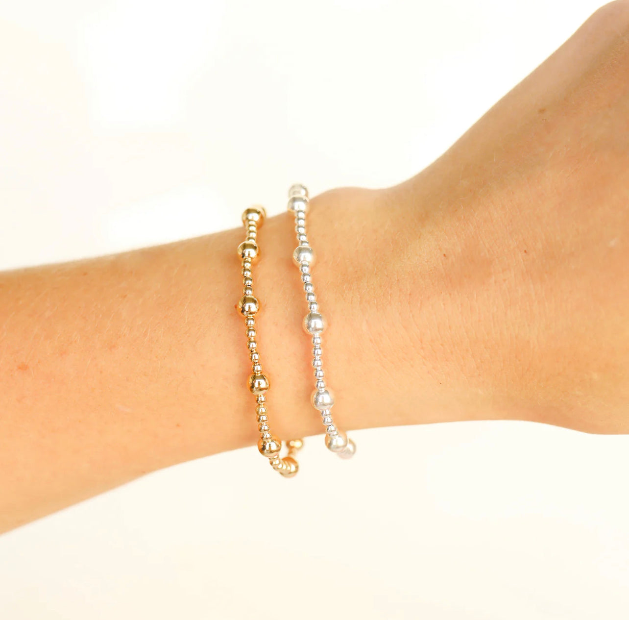 Lively Beaded Bracelet | Sterling Silver