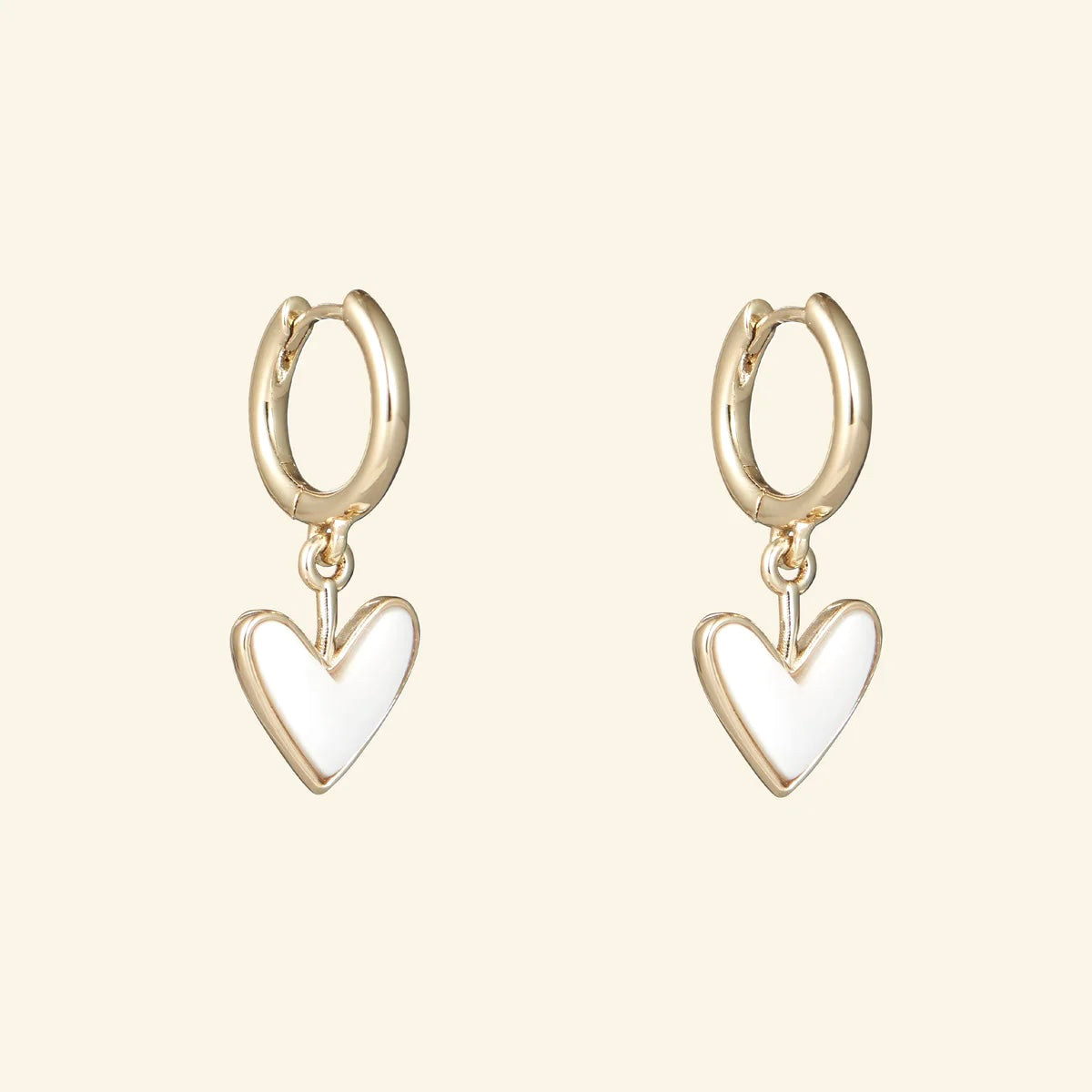 Love Huggie Earrings | White