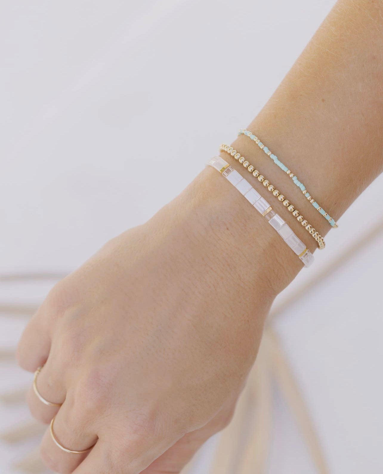 Waverly Beaded Bracelet | 14k