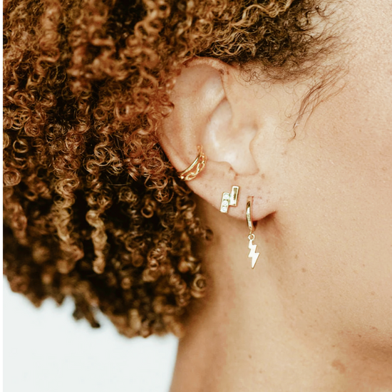 Storm Huggie Earrings | 14k gold