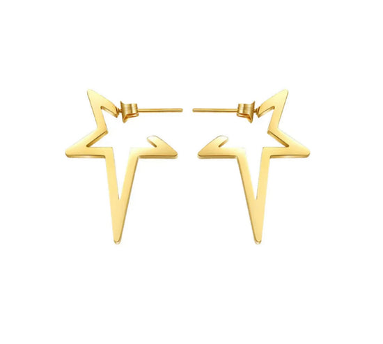 Leah Star Earrings | 18k
